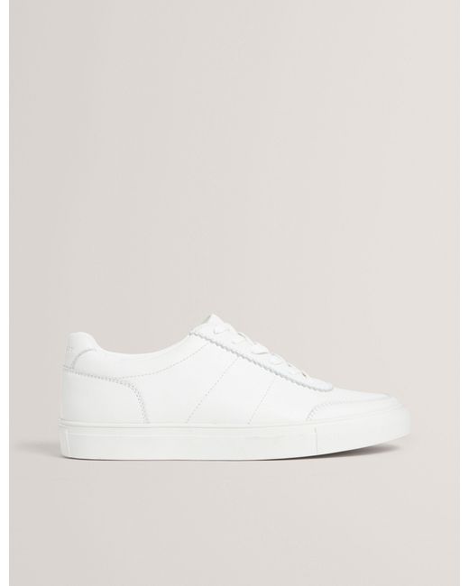 Ted Baker Natural Pebbled Leather Trainer for men
