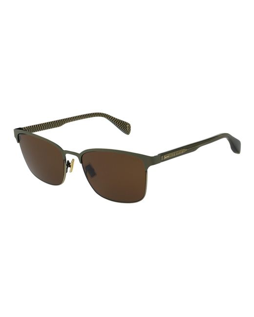 Ted Baker Green Tobyk Rectangle Half Frame Sunglasses for men