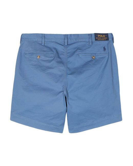 Polo Ralph Lauren Blue Logo-embroidered Chino Shorts for men