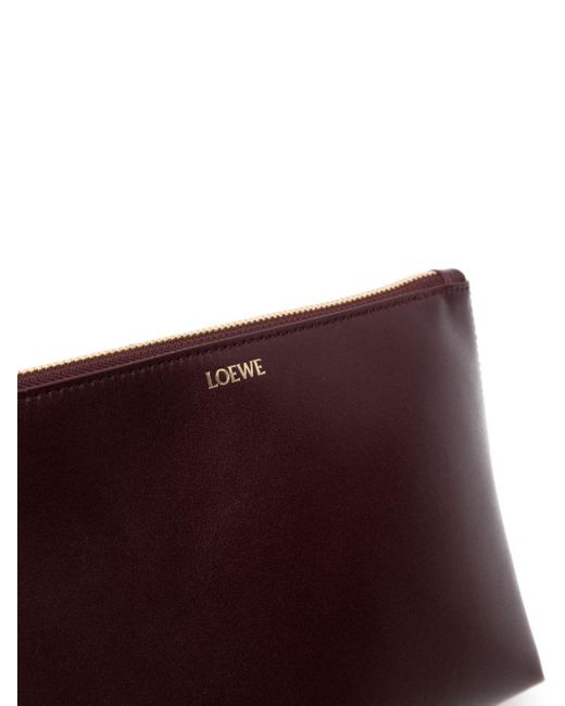 Loewe Purple Knot Leather Clutch Bag
