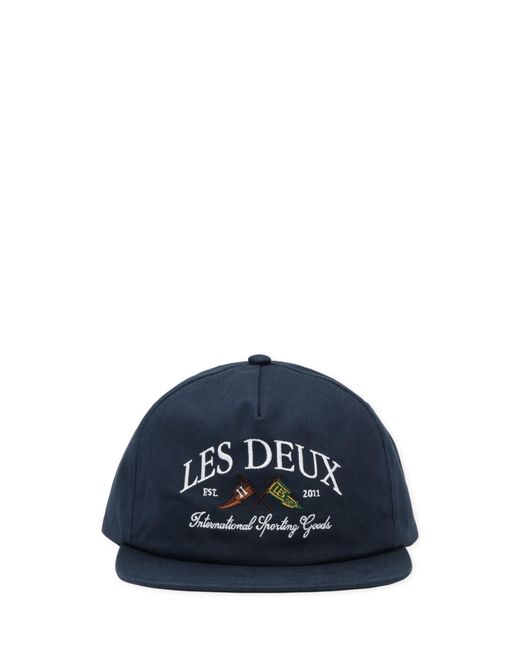 Les Deux Blue Ivy League Organic Letterman Hat for men