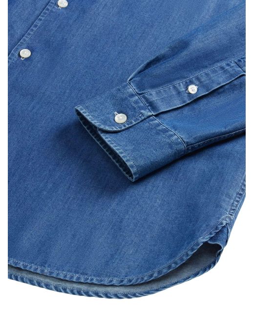 Woolrich Blue Denim Shirt for men