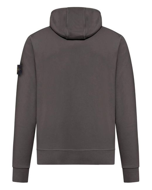 Stone Island Gray Hoodie With Logo for men