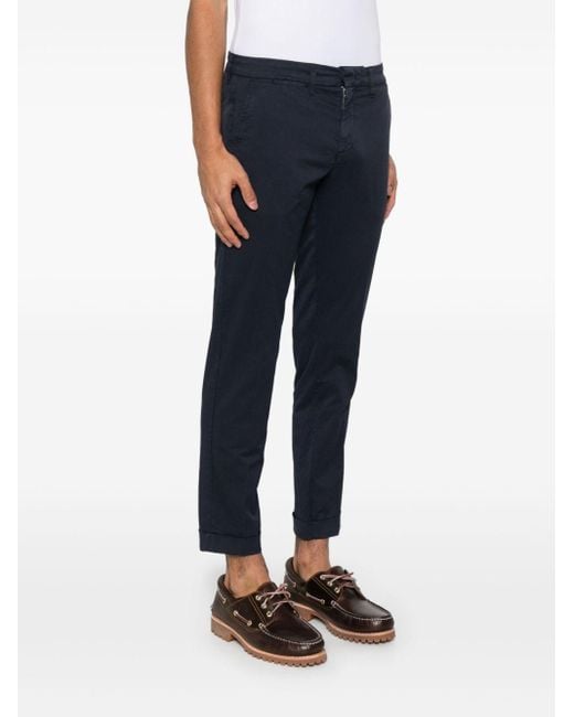 Fay Blue Classic Capri Pants for men