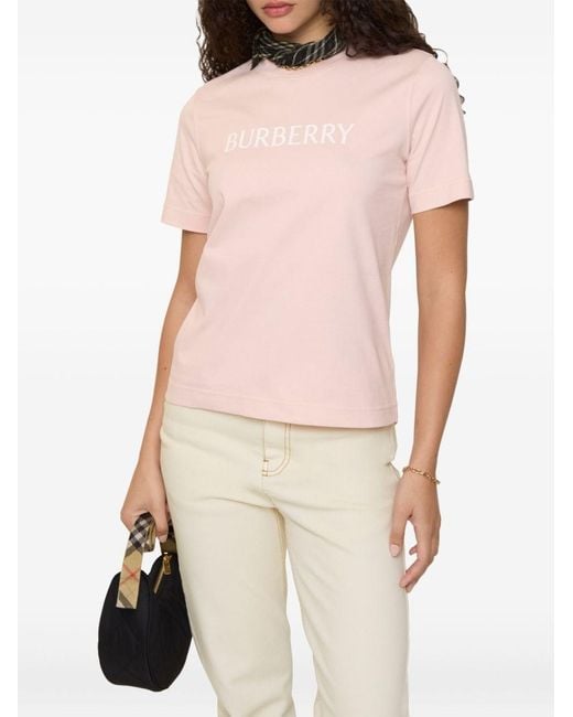 T-Shirt di Burberry in Pink