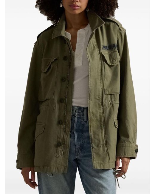 Giacca Con Applicazione di Polo Ralph Lauren in Green