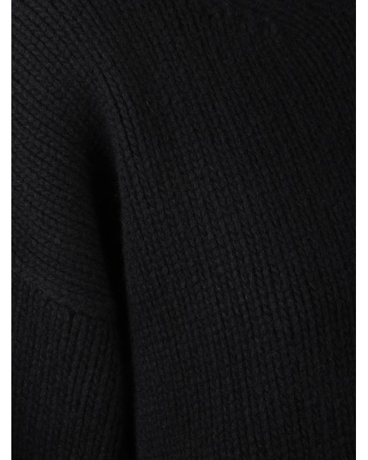 Jucca Black Oversized Turtleneck Jumper