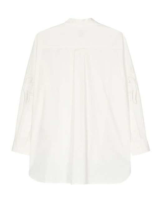 Paul Smith White Broderie Anglaise-detail Shirt