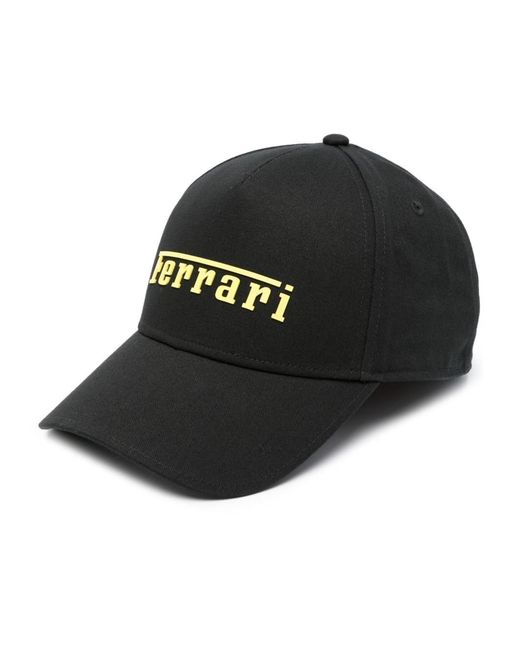 Ferrari Black Baseball Cap With Logo for men