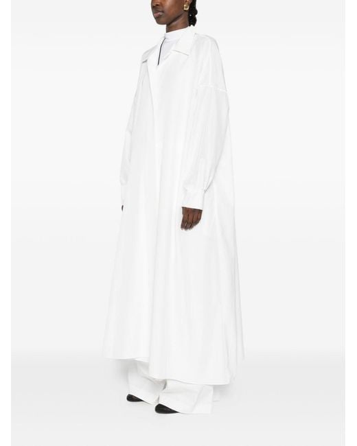 Norma Kamali White Oversized Shirt Dress