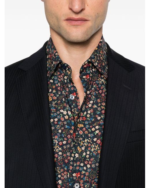 Paul Smith Gray Printed Shirt for men