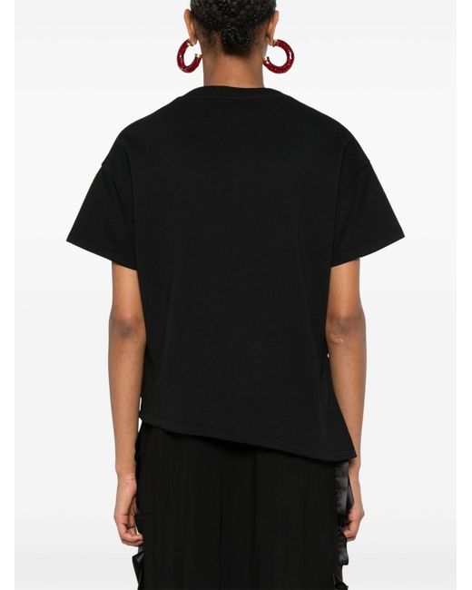 Loewe Black Cotton Assymetric T-Shirt