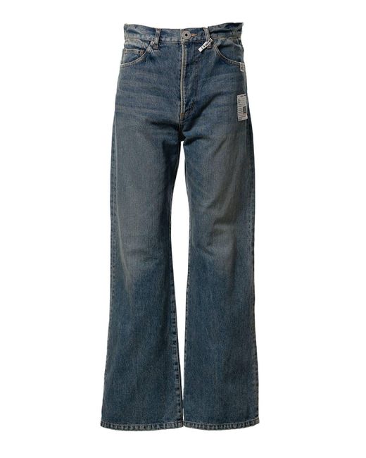 Maison Mihara Yasuhiro Blue Flared Jeans for men