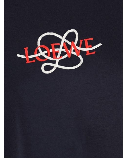 Loewe Blue Logo Cotton T-Shirt