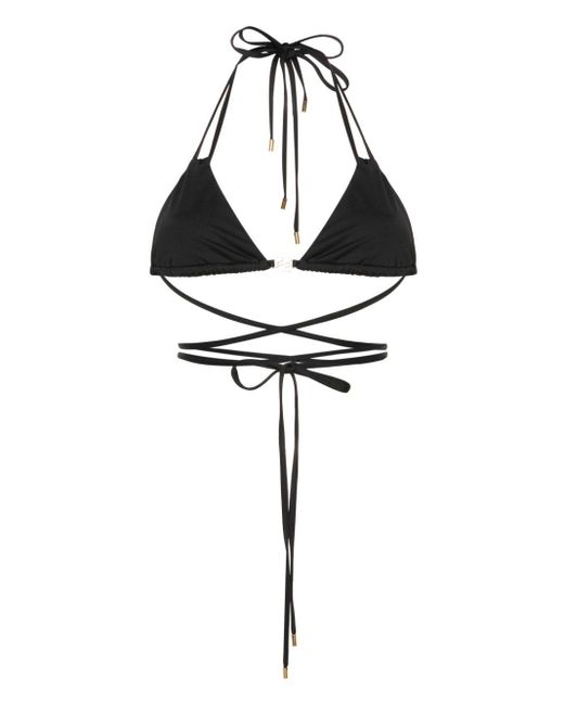 Loewe-Paulas Ibiza White Triangle Bikini Top