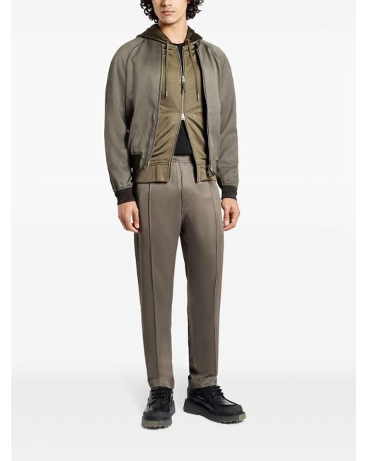 Tom Ford Brown Pintucked Cady Track Pants for men
