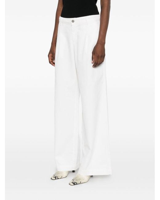 God Save Denim White Calliope Trousers