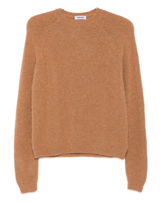 Base London Brown Wool Crewneck Sweater