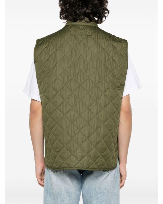 Barbour Green Quilted Vest for men