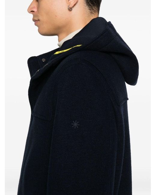 Manuel Ritz Blue Wool Coat for men