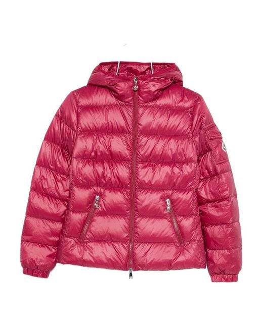 Moncler Red Glesse Short Down Jacket
