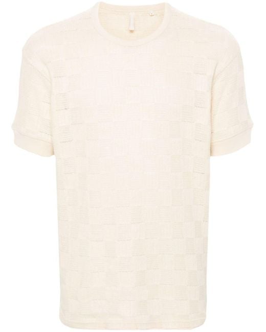 sunflower White Gym Tee Jacquard T-shirt for men