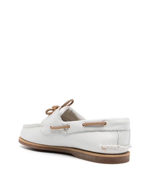 Timberland White Loafer With Logo for men