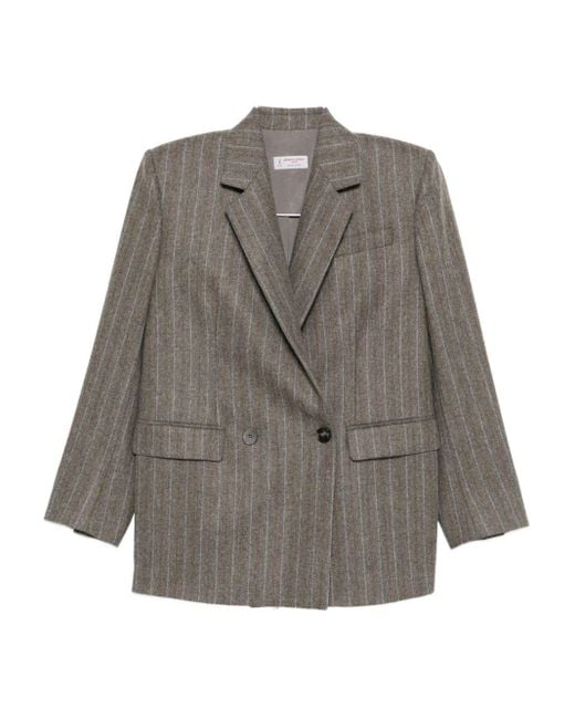 Alberto Biani Gray Double-Breasted Jacket