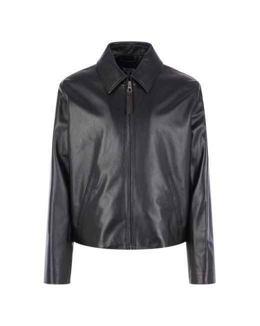 Loewe Black Leather Jacket for men