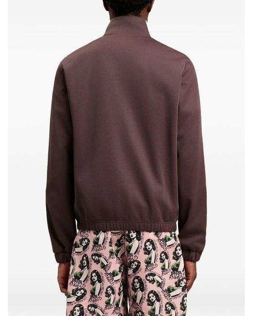 Palm Angels Brown Logo Track Top for men