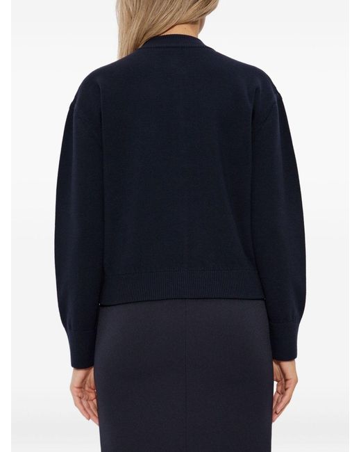Max Mara Blue Wool Cardigan