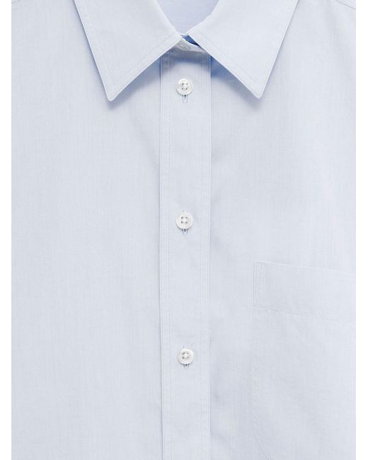 The Row Blue Granada Cotton Shirt