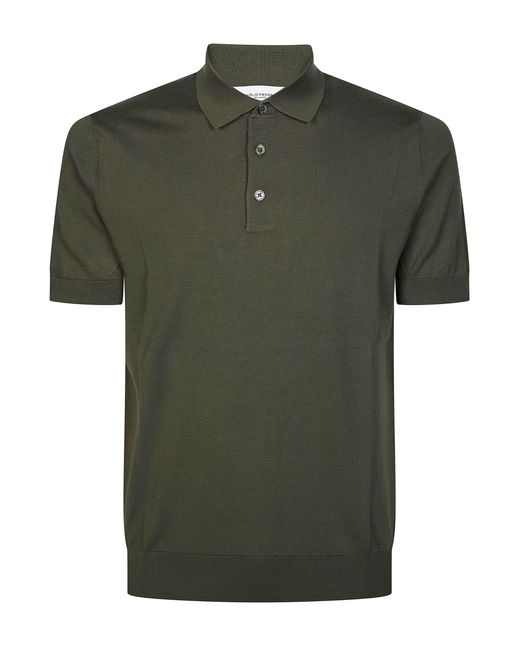 Paolo Pecora Green Cotton Polo Shirt for men