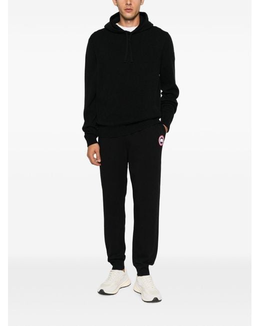 Canada Goose Black Loon Cotton Sweatpants for men