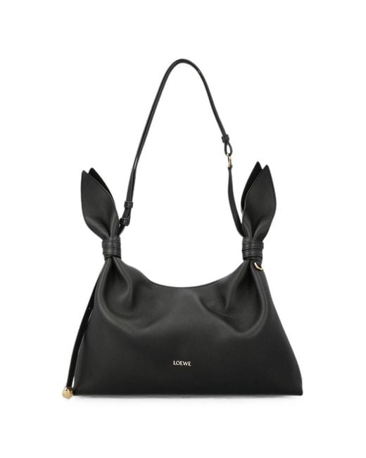 Loewe Black Scarf Medium Leather Shoulder Bag