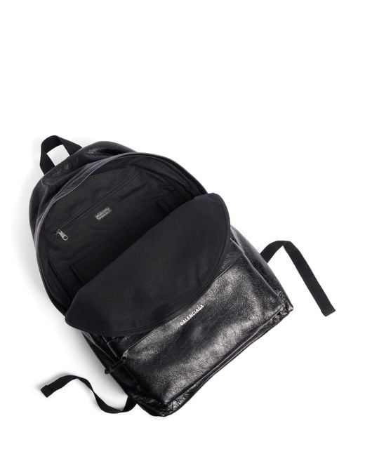 Balenciaga Black Explorer Leather Backpack for men