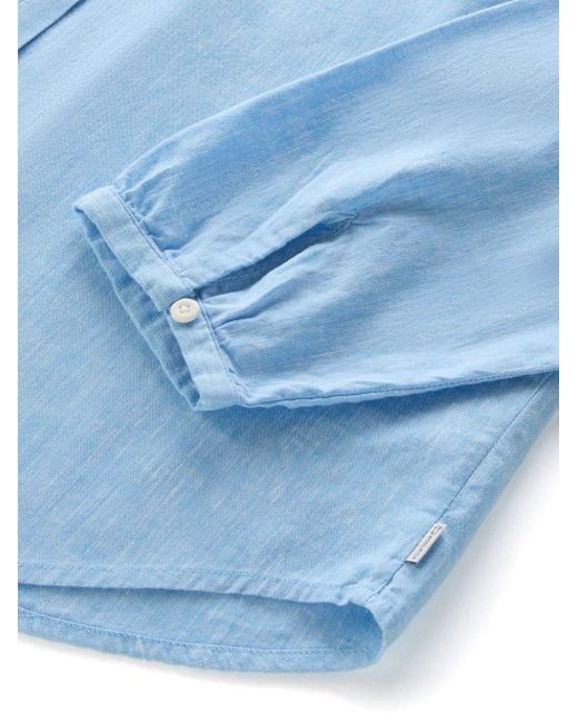 Camicia con pieghe di Woolrich in Blue