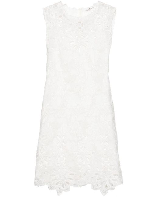 Ermanno Scervino White Lace Mini Dress