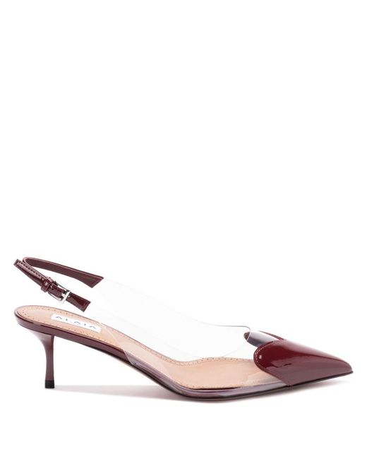 Alaïa Pink Le Coeur Slingback Pumps