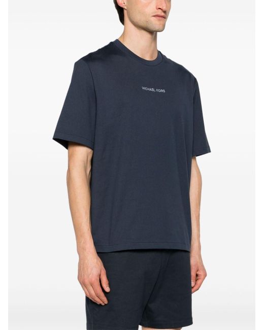 Michael Kors Blue Victory Cotton T-shirt for men