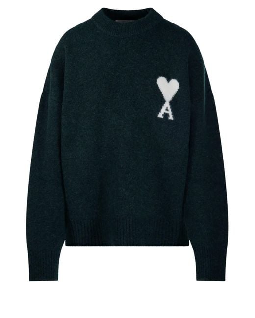 AMI Blue Ami De Coeur Sweater for men