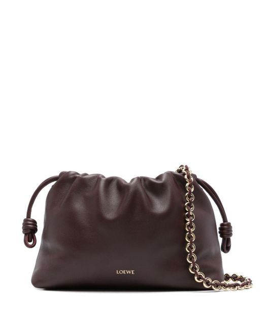 Loewe Brown Flamenco Leather Clutch Bag