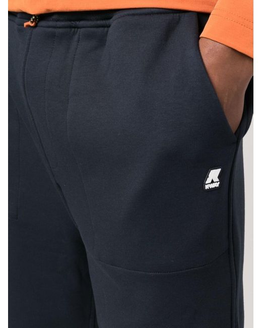 K-Way Blue Theotime Light Spacer Shorts for men