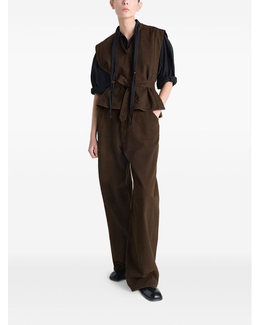 Lemaire Brown Cotton Tank Top