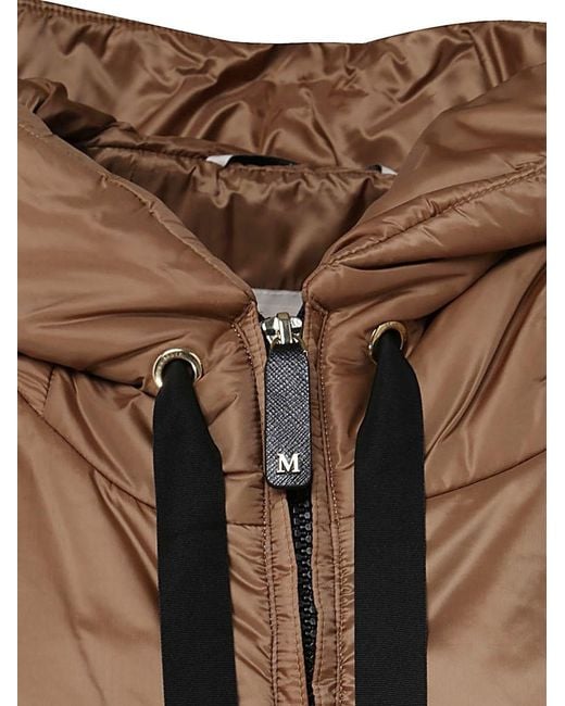 Max Mara Brown Padded Down Vest