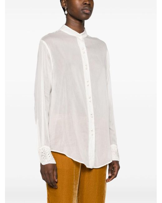 Forte Forte White Cotton And Silk Blend Shirt