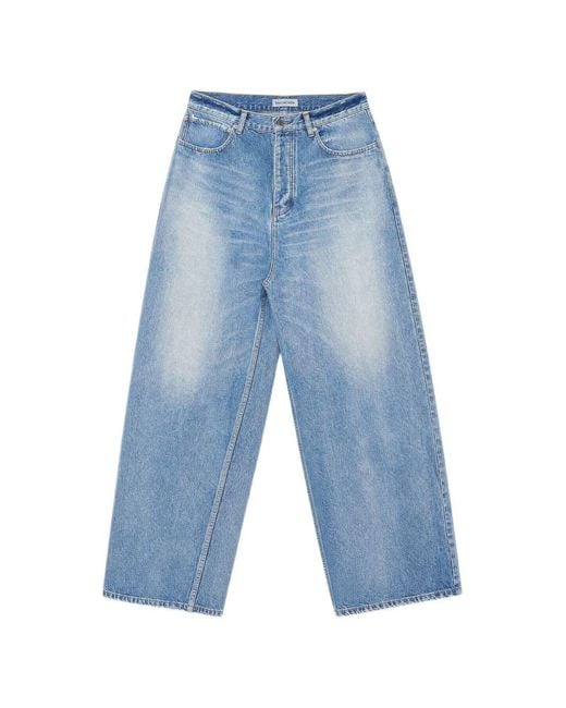 Balenciaga Blue Baggy Fit Denim Jeans for men