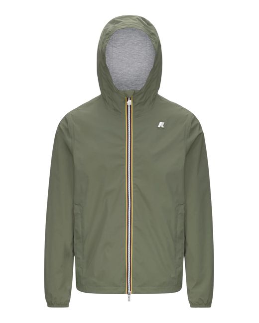 K-Way Green Stretch Nylon Jacket for men