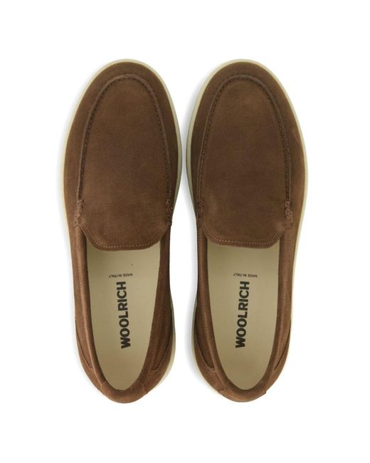 Woolrich Brown Double Ut Slip.On Moccasin for men