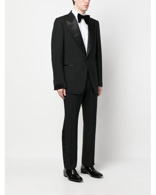 Tom Ford Black Wool Tailored Suit for men